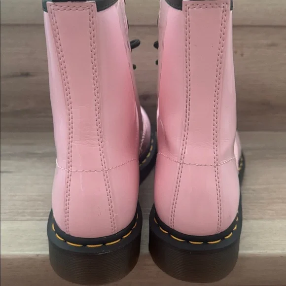 Dr. Martens Pink Patent Leather Combat Boots, New/Never Worn / without box. - Picture 2 of 8